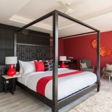 Bedroom at Bayside villa 4. A luxury and private 6 bedroom ocean view villa overlooking Samrong Bay, Koh Samui, Thailand