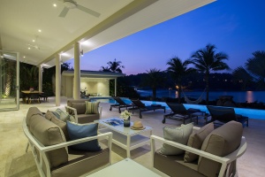 Outdoor lounge at Bayside villa 4. A luxury and private 6 bedroom ocean view villa overlooking Samrong Bay, Koh Samui, Thailand